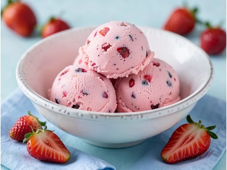 Gelato alla fragola per celiaci